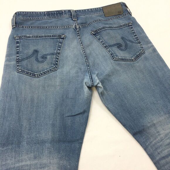 AG ADRIANO GOLDSCHMIED Graduate Jeans Women 33x26 Fray Ankle Light Wash Blue - Picture 9 of 16